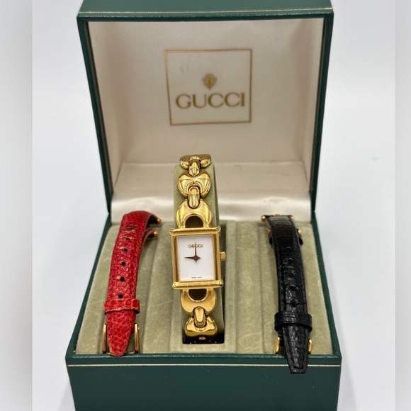 GUCCI 1800L REPLACEMENT STRAP - RED LEATHER - Picture 7 of 8